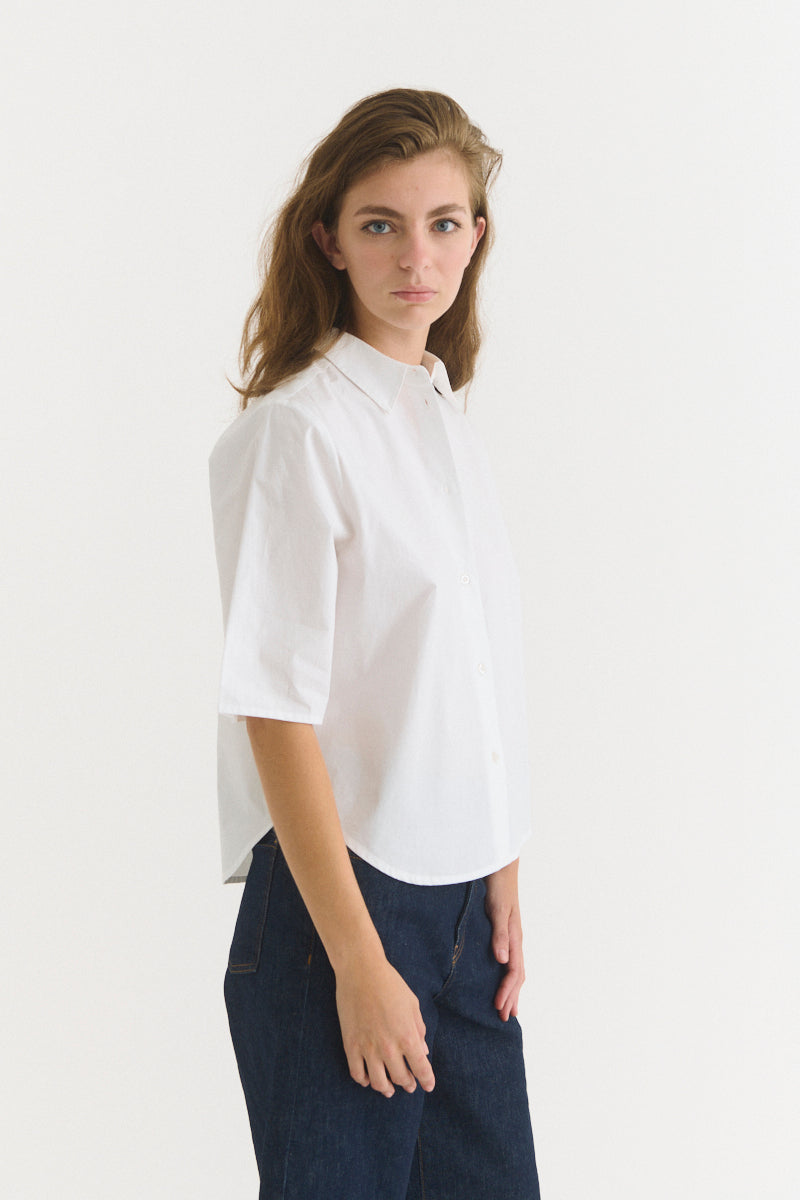 Basic Apparel Silje SS Shirt Skjorter 423 Bright White